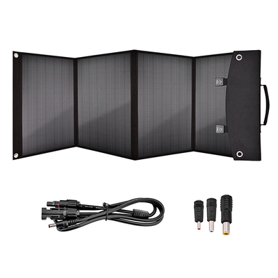 High Quality Foldable Portable 80W Charging Cell Phones Three USB and DC Solar Power Panel Charger for Laptop Tablets